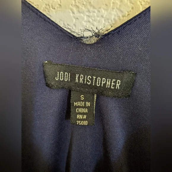 3/4 sleeve chiffon dress - Picture 3 of 6